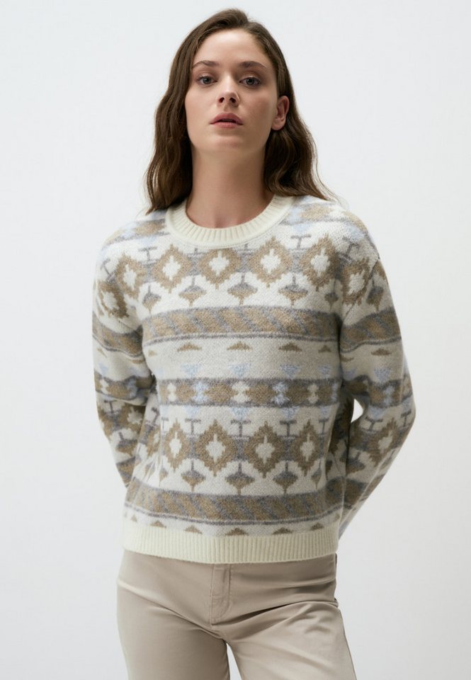 Jimmy Key Strickpullover Weicher Strickpullover Mit Aztekenmuster von Jimmy Key