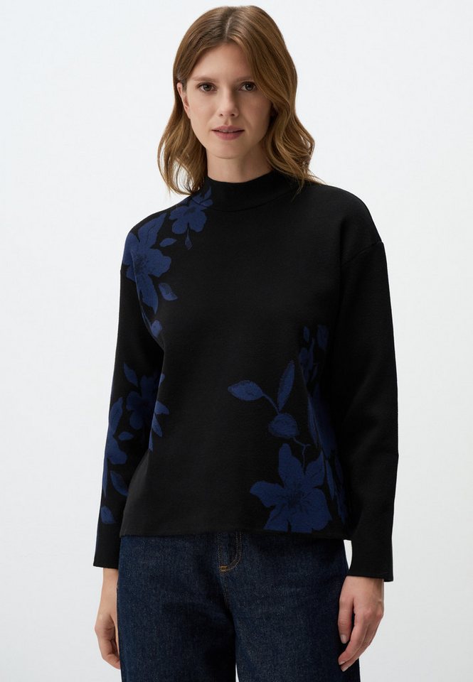 Jimmy Key Strickpullover Rollkragenpullover Mit Blumenmuster von Jimmy Key