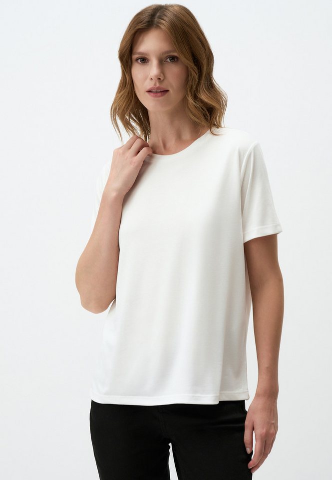 Jimmy Key T-Shirt Basic-T-Shirt Mit Rundhalsausschnitt Und Kurzen Ärmeln von Jimmy Key