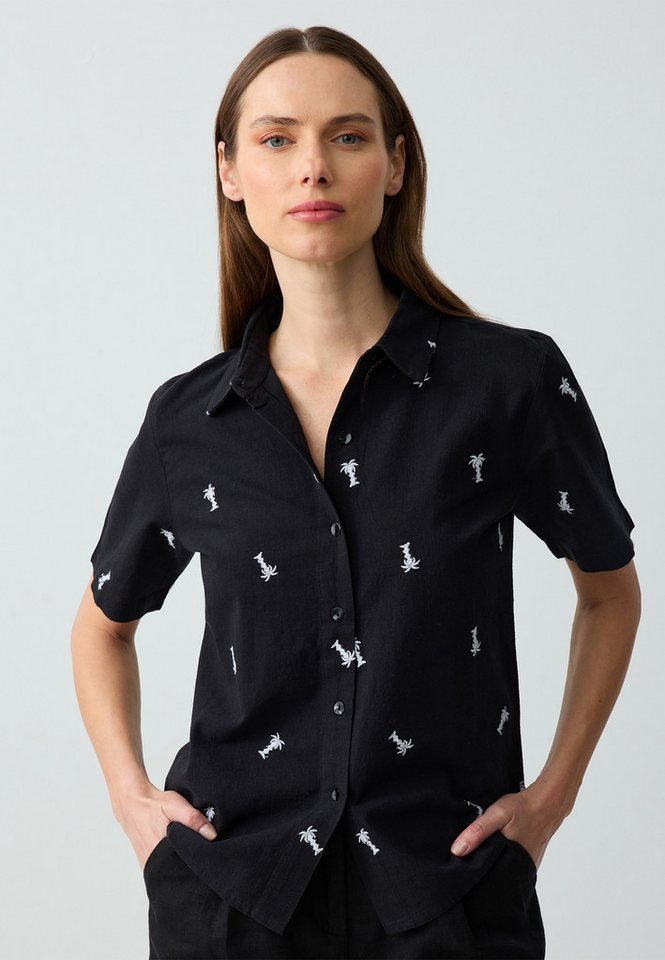 Jimmy Key Shirtbluse Gewebtes Hemd Mit Normaler Passform Und Hemdkragen İn Schwarz Jimmy Key Shirtbluse Gewebtes Hemd Mit Normaler Passform Und Hemdkragen İn Schwarz von Jimmy Key
