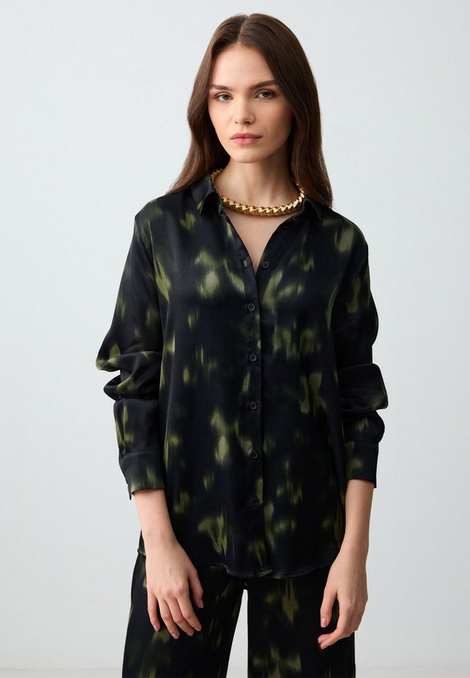Jimmy Key Shirtbluse Gewebtes Hemd Mit Normaler Passform Und Hemdkragen İn Schwarz von Jimmy Key