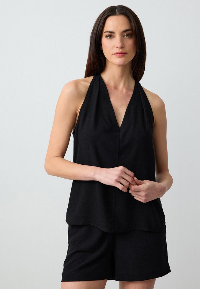 Jimmy Key Shorts Leinen-Shorts mit hoher Taille und weitem Bein in entspannter Passform von Jimmy Key