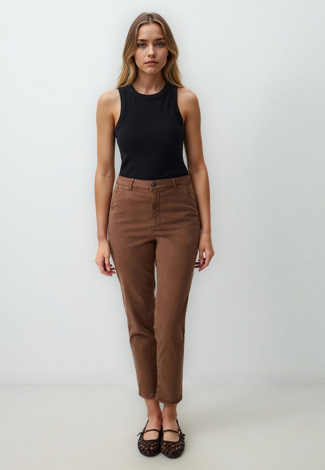 Jimmy Key Strickhose Gerade Geschnittene Hoch Taillierte Gewebte Hose Mit Normalem Bein Und von Jimmy Key