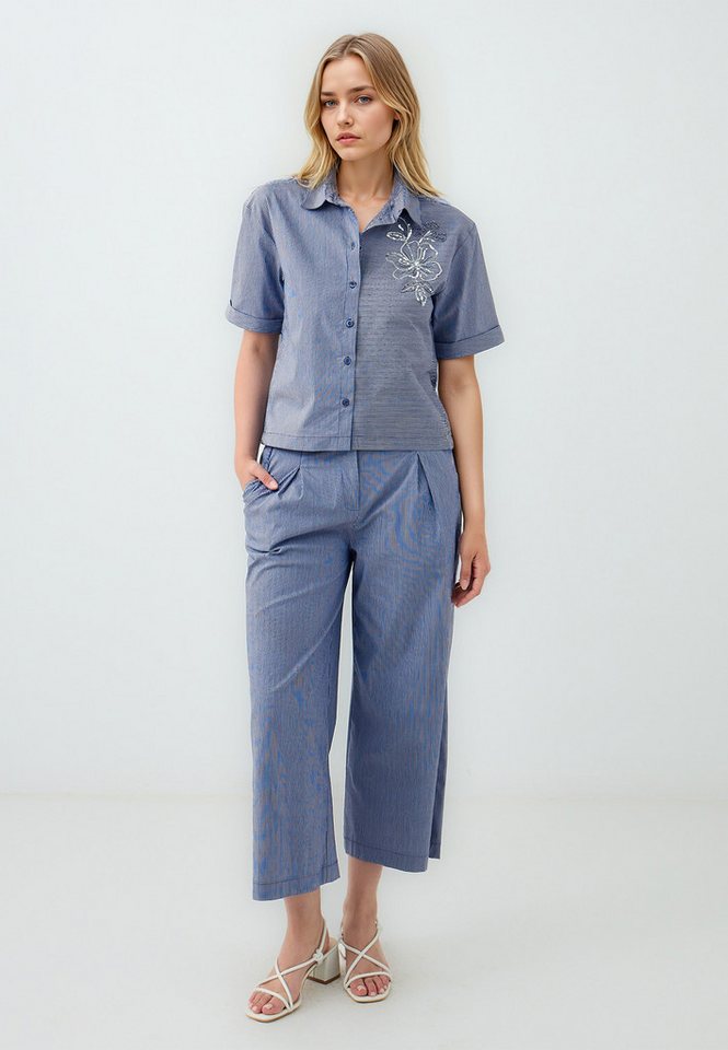 Jimmy Key Strickhose Gestreifte Webhose mit normaler Taille und normalem Bein Jimmy Key Strickhose Gestreifte Webhose mit normaler Taille und normalem Bein von Jimmy Key