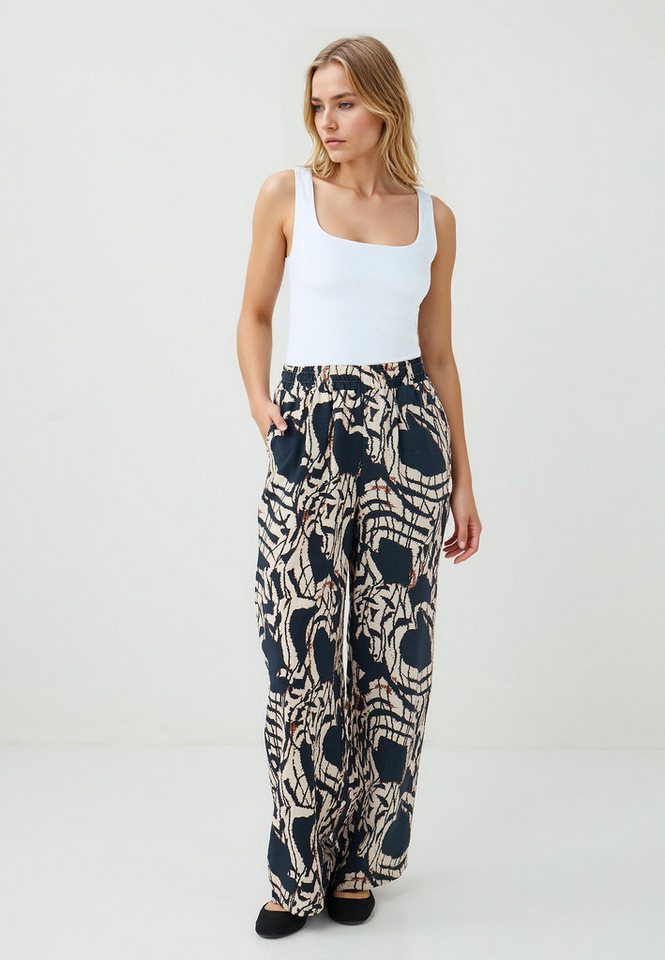 Jimmy Key Strickhose Gewebte dunkelblaue Hose von Jimmy Key