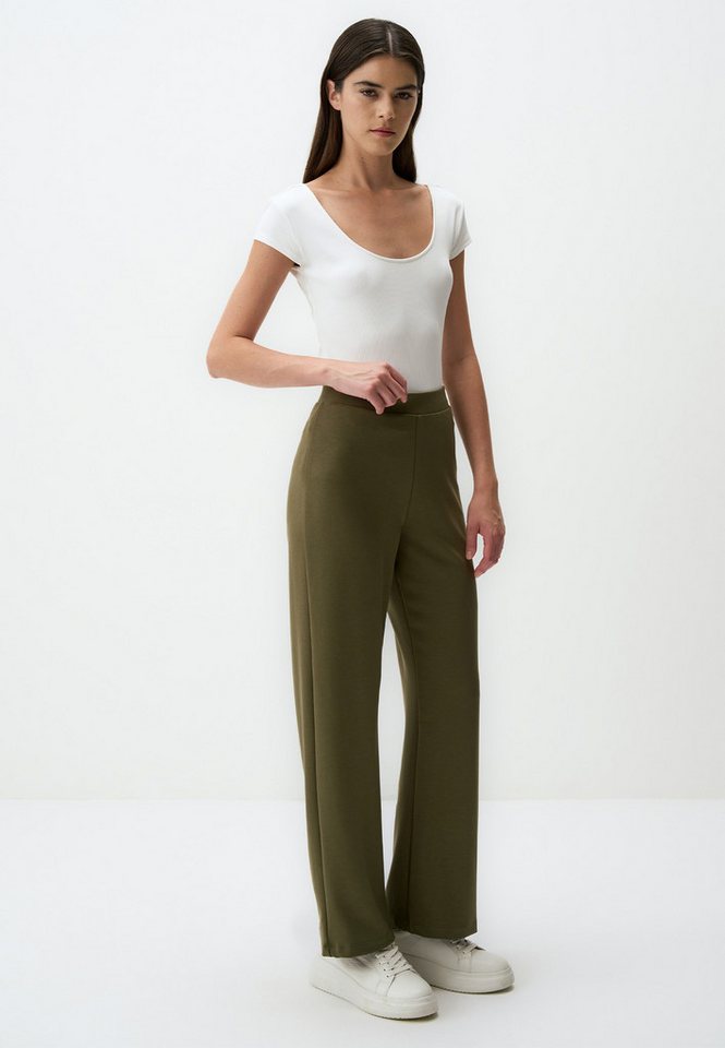 Jimmy Key Strickhose Hohe Taille Reguläres Bein Strickhosen von Jimmy Key