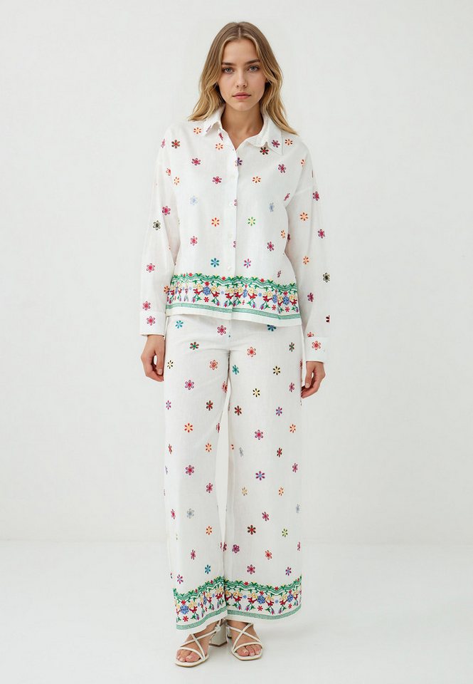 Jimmy Key Strickhose Loose Fit Webhose in Ecru von Jimmy Key