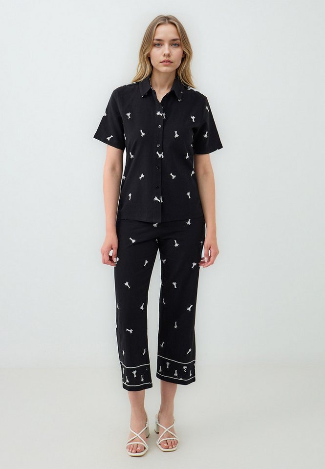 Jimmy Key Strickhose Schwarze Webhose İn Normaler Passform von Jimmy Key