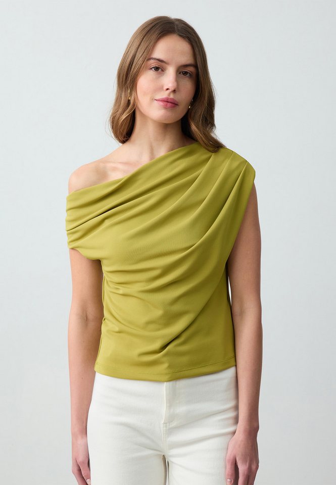 Jimmy Key Blusentop Strickbluse Mit U-Boot-Ausschnitt Und Tiefer Schulterpartie von Jimmy Key