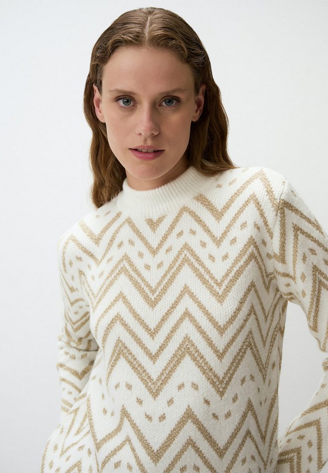 Jimmy Key Strickpullover Langärmlig Gemustert Winter Pullover Pulli von Jimmy Key