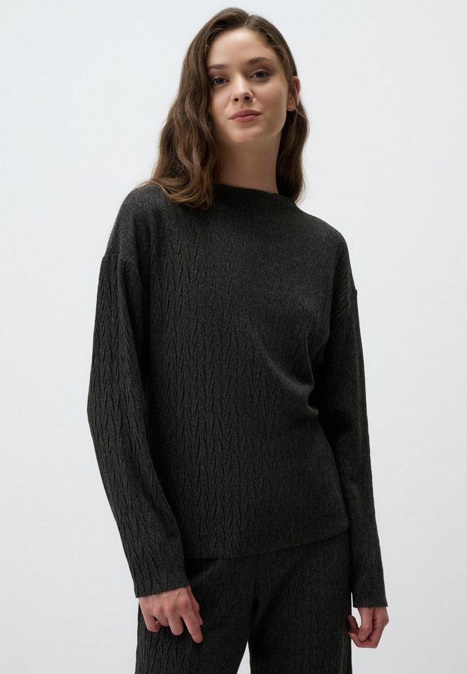 Jimmy Key Sweatshirt Langärmlig U-Boot-Ausschnitt Gestrickt Sweatshirt von Jimmy Key