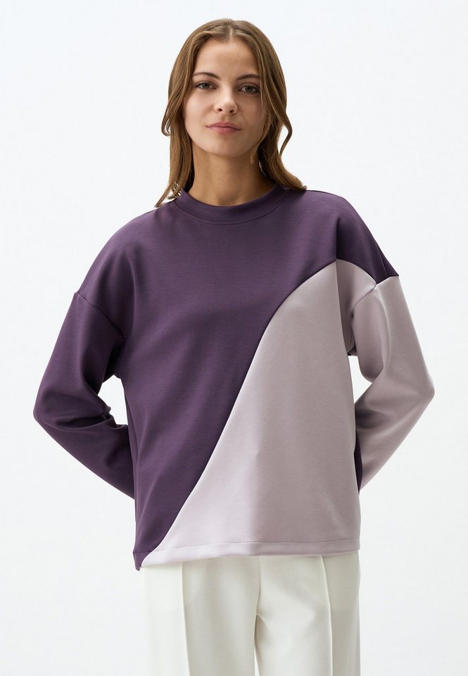 Jimmy Key Sweatshirt Rundhals-Sweatshirt Aus Modal-Strick Mit Farbübergang von Jimmy Key