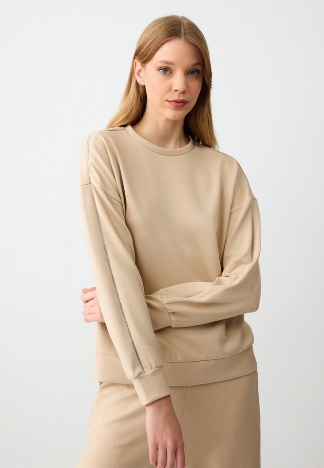 Jimmy Key Sweatshirt Gerade Geschnittenes Langärmliges Sweatshirt Aus Modal-Strick Mit Rund von Jimmy Key