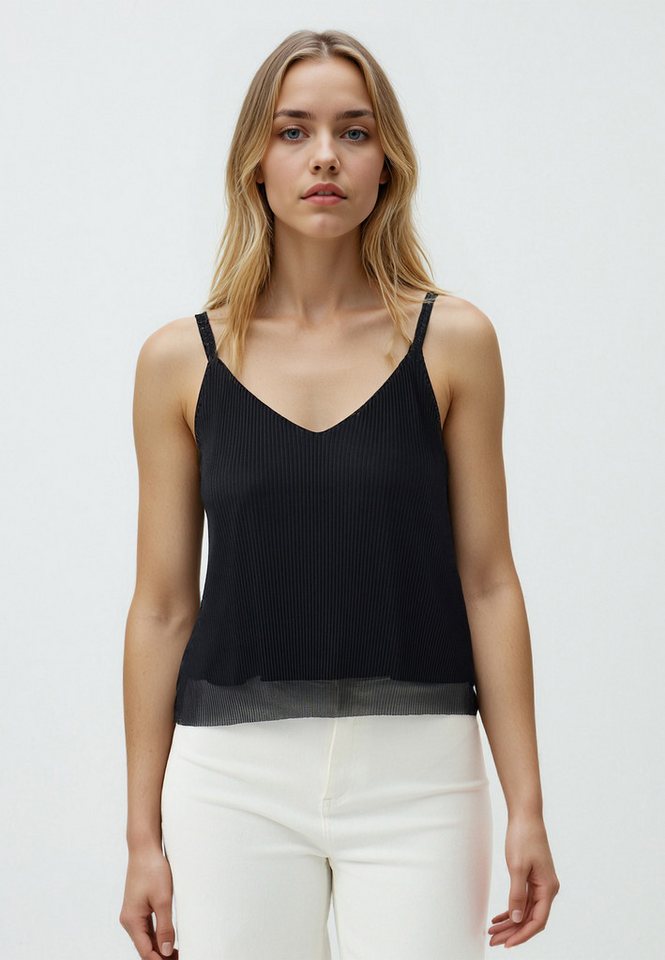 Jimmy Key V-Ausschnitt-Pullover Gerade geschnittene Strickbluse mit Riemchen und V-Ausschnitt von Jimmy Key