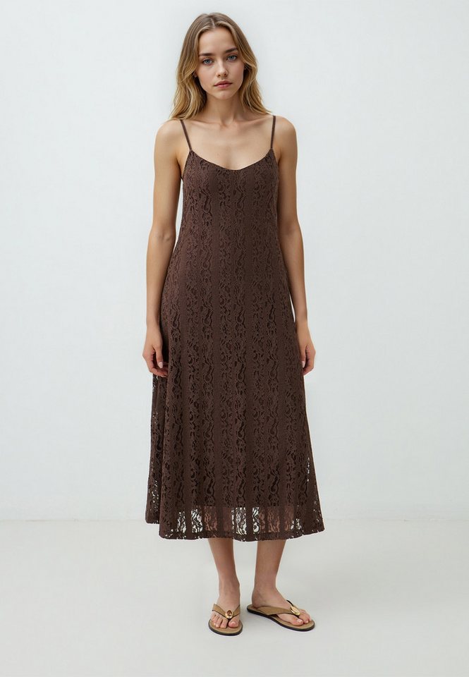 Jimmy Key V-Ausschnitt-Pullover Regular Fit Strickkleid İn Braun Mit V-Ausschnitt von Jimmy Key