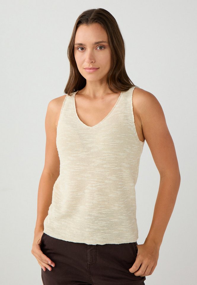 Jimmy Key V-Ausschnitt-Pullover Regular Fit Trikot-Unterhemd in Beige mit V-Ausschnitt von Jimmy Key