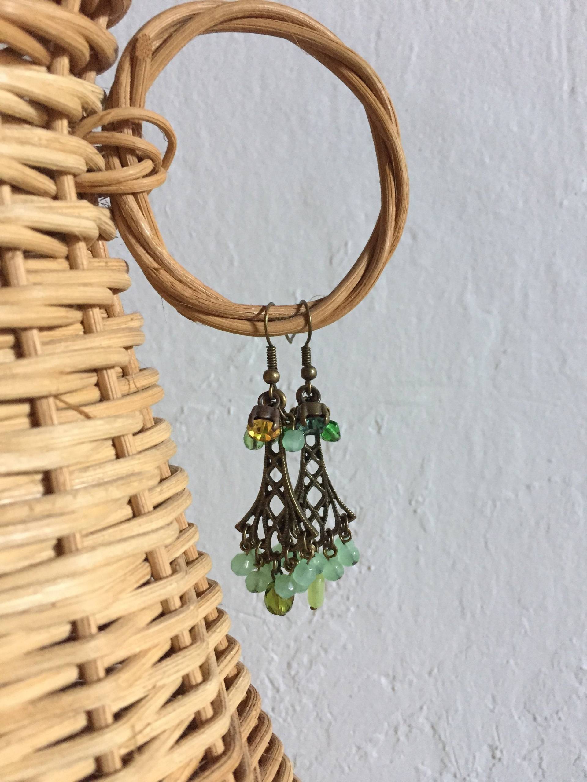 Grüne Und Gelbe Ohrringe. Schmuck Grüne Und Gelbe Ohrringe. Schmuck von JimmyCreationHawaii