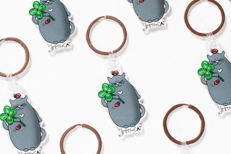 Glücksbringer-Schlüsselanhänger Mit Katzenmotiv Und Personalisierter Verpackung von JimmyTheCatOfficial
