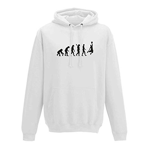 Hoodie 2 Words 1 Finger Mittelfinger Fuck Off You Anti 10 Farben Herren XS - 5XL Stinkefinger Kult schwarzer Humor dagegen, Größe:XL, Farbe:Weiss - Logo schwarz von Jimmys Textilfactory