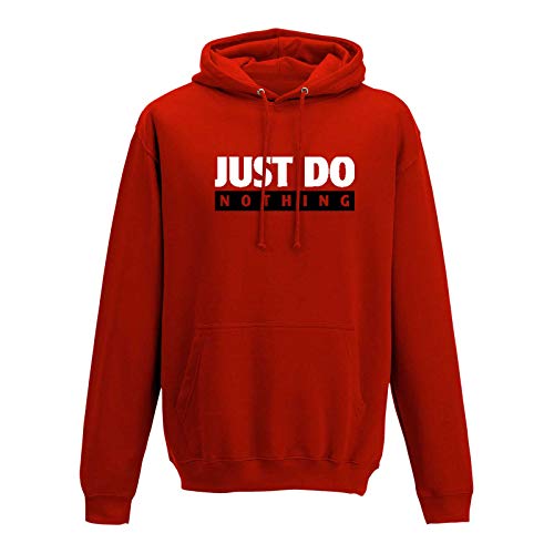 Hoodie Just Do Nothing faul Athletics Sport Fun-Shirt 10 Farben Herren XS - 5XL Parodie Lazy Humor Spass lustige Sprüche feiern Party, Größe:XL, Farbe:rot - Logo Weiss Hoodie Just Do Nothing faul Athletics Sport Fun-Shirt 10 Farben Herren XS - 5XL Parodie Lazy Humor Spass lustige Sprüche feiern Party, Größe:XL, Farbe:rot - Logo Weiss von Jimmys Textilfactory