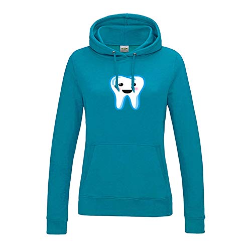 Hoodie Zahnfee + Tütü Tüllrock Kostüm Fasching Karneval 10 Farben Damen XS-2XL Verkleidung Junggesellenabschied Ballerina Humor 11.11. , Größenauswahl:M, Farbauswahl:türkis (Hoodie) von Jimmys Textilfactory