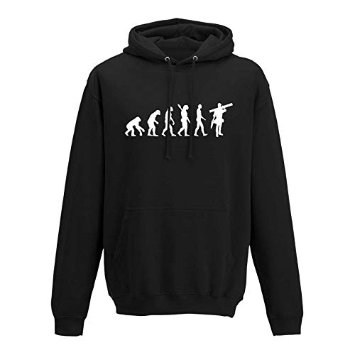 Jimmys Textilfactory Hoodie Evolution Handwerker Schreiner Bauarbeiter BAU 13 Farben Herren XS - 5XL Arbeitskleidung Baustelle Maloche, Größenauswahl:5XL, Farbauswahl:schwarz - Logo Weiss von Jimmys Textilfactory