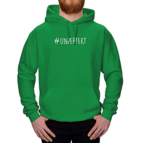 Jimmys Textilfactory Hoodie Vernünftig ist wie tot - nur vorher Vernunft seriös 10 Farben XS-5XL altern Lebenslust Lebenszeit Lebensfreude Selbstdiszipiln, Farbe:grün - Logo Weiss, Größe:M von Jimmys Textilfactory