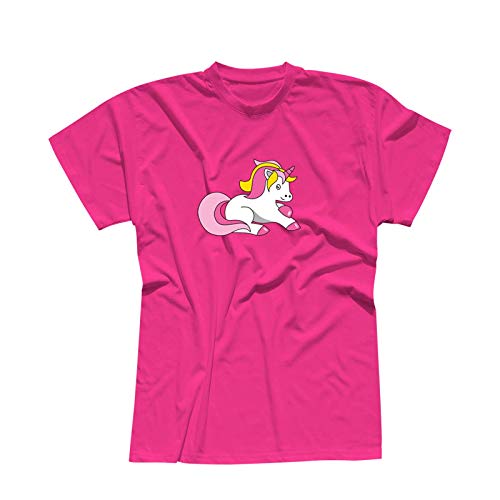 T-Shirt Einhorn bunt Unicorn Beauty Pferd Märchen CSD 13 Farben Herren XS - 5XL Fabelwesen Zauber Phantasie Glitzer pink süß, Größe:2XL, Farbe:pink von Jimmys Textilfactory