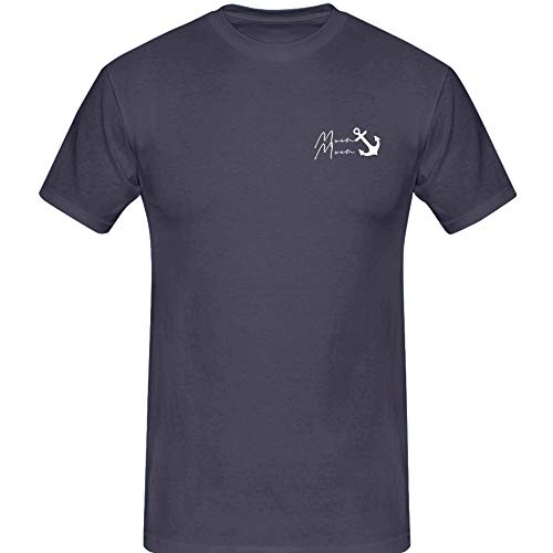 T-Shirt Moin Moin Anker 13 Farben Herren XS-5XL Norden See nordlicht Hamburg küste moinmoin moeve seefahrer ankern Sankt-Pauli, Farbauswahl:dunkelgrau - Logo Weiss, Größenauswahl:L von Jimmys Textilfactory
