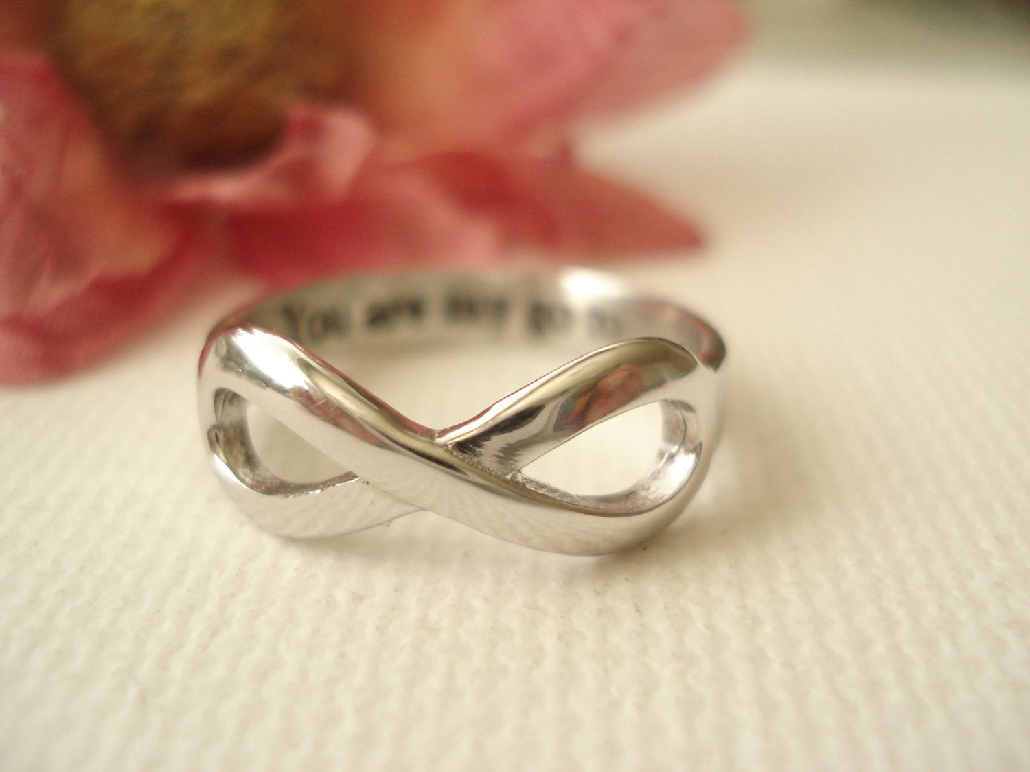 Personalisierte Sterling Silber Infinity Ring, Individuell Gravierte Für Immer Freunde, Und Immer, Eternity Beste Schwesternschaft von JinMadeJewelry