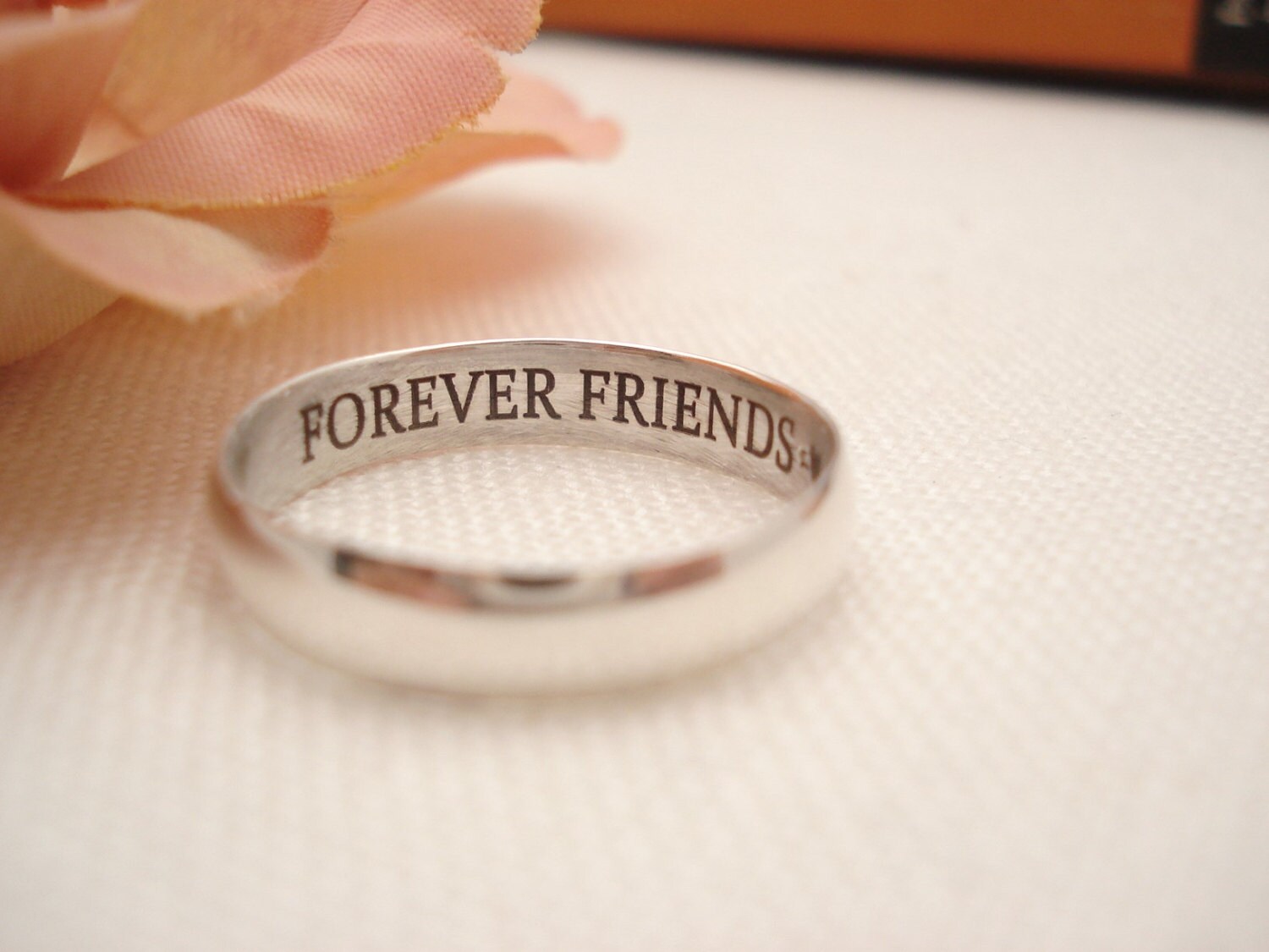 sterling Silber Ring 6mm Band ... Benutzerdefinierte Gravierbar Ring, Eternity Best Friends Versprechen von JinMadeJewelry