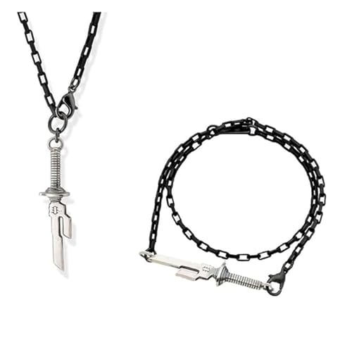 JinYu Anime Aufkleber & Toji Fushiguro Halskette Anime Jujutsu Cosplay Kaisen Legierung Toji Armband Anhänger für Herren, Metall, Kein edelstein von JinYu