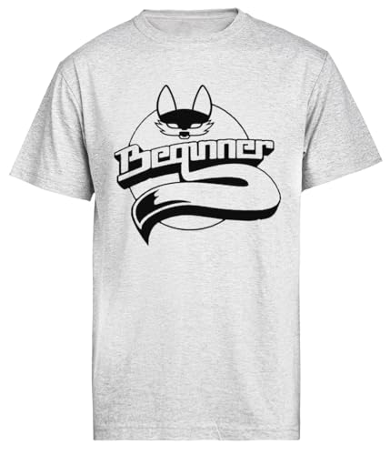 Absolute Beginner Graues Kurzarm-T-Shirt für Herren von Jinbetee