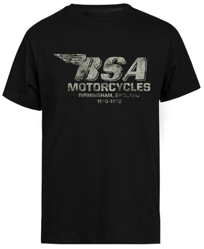 BSA Birmingham Schwarzes T-Shirt Mit Kurzen Ärmeln Für Herren von Jinbetee