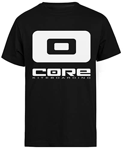 Core Kiteboarding Schwarzes T-Shirt Mit Kurzen Ärmeln Für Herren von Jinbetee