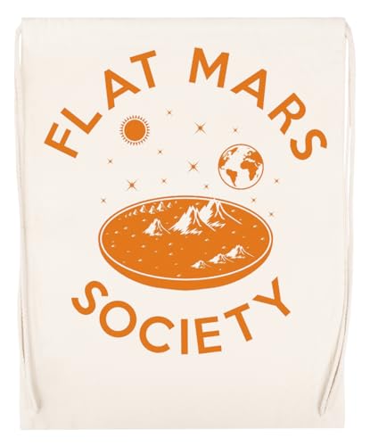 Flat Mars Society Beige Sporttasche Wiederverwendbarer Sportsack aus Baumwolle von Jinbetee