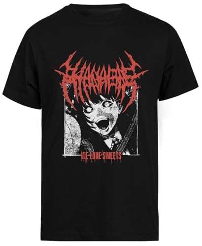 Hanabie Love Sweets Schwarzes T-Shirt Mit Kurzen Ärmeln Für Herren Hanabie Love Sweets Schwarzes T-Shirt Mit Kurzen Ärmeln Für Herren von Jinbetee