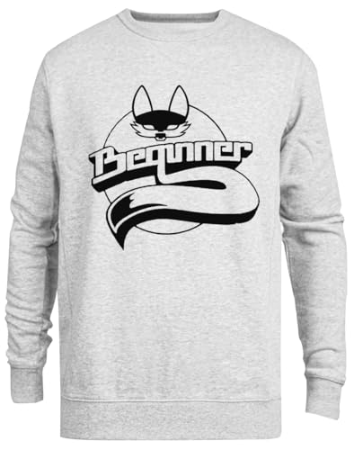 Jinbetee Absolute Beginner Grauer Unisex-Pullover mit Rundhalsausschnitt Jinbetee Absolute Beginner Grauer Unisex-Pullover mit Rundhalsausschnitt von Jinbetee