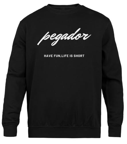 Jinbetee Pegador Schwarzer Unisex-Pullover mit Rundhalsausschnitt von Jinbetee
