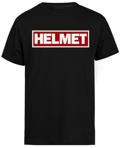 Meantime Helmet Schwarzes T-Shirt Mit Kurzen Ärmeln Für Herren von Jinbetee