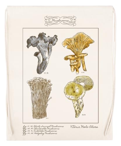 Mushrooms Beige Sporttasche Wiederverwendbarer Sportsack aus Baumwolle von Jinbetee