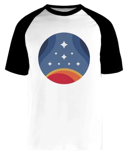 Sternbild-Logo Starfield Weißes Unisex-Baseball-T-Shirt Mit Kurzen Ärmeln von Jinbetee