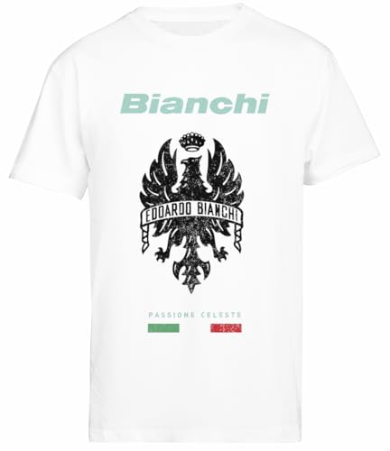 Vintage Bianchi Cycles with Italian Weißes Herren-T-Shirt Mit Kurzen Ärmeln von Jinbetee