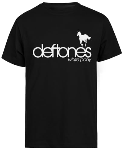 White Pony Schwarzes T-Shirt Mit Kurzen Ärmeln Für Herren von Jinbetee