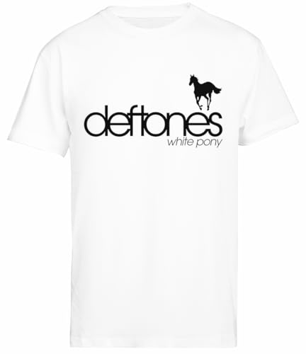 White Pony Weißes Herren-T-Shirt Mit Kurzen Ärmeln von Jinbetee