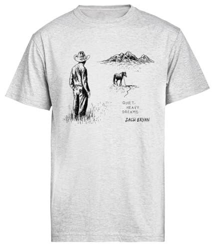 Zach Bryan Quiet Heavy Dreams Graues Kurzarm-T-Shirt für Herren Zach Bryan Quiet Heavy Dreams Graues Kurzarm-T-Shirt für Herren von Jinbetee