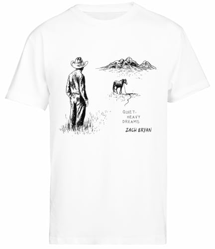 Zach Bryan Quiet Heavy Dreams Weißes Herren-T-Shirt Mit Kurzen Ärmeln von Jinbetee