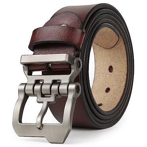 JingHao Gürtel Herren,Ledergürtel Herren 110-170cm,Jeansgürtel,Designer Schnalle,Große Taille Männer Gürtel 38mm Breit Schwarz Braun (130cm Fit für Taille 43"-45",Schokolade) JingHao Gürtel Herren,Ledergürtel Herren 110-170cm,Jeansgürtel,Designer Schnalle,Große Taille Männer Gürtel 38mm Breit Schwarz Braun (130cm Fit für Taille 43"-45",Schokolade) von JingHao