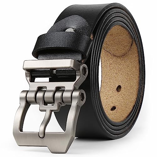 JingHao Gürtel Herren,Ledergürtel Herren 110-170cm,Jeansgürtel,Designer Schnalle,Große Taille Männer Gürtel 38mm Breit Schwarz Braun (130cm Fit für Taille 43"-45",Schwarz) JingHao Gürtel Herren,Ledergürtel Herren 110-170cm,Jeansgürtel,Designer Schnalle,Große Taille Männer Gürtel 38mm Breit Schwarz Braun (130cm Fit für Taille 43"-45",Schwarz) von JingHao