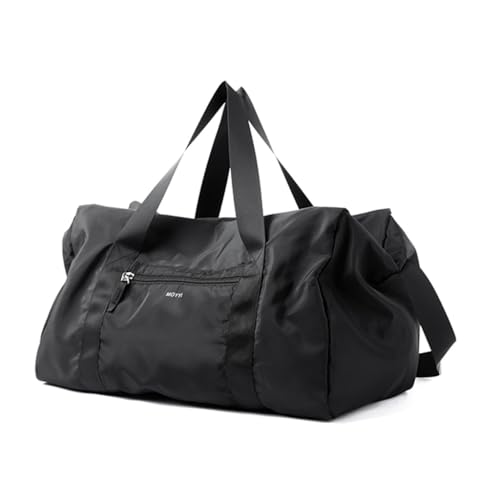 JingYi Store Damen-Gepäcktasche Kurztrip-Tasche Faltbare Gepäcktasche Tragbare Trainingstasche Reise-Boarding-Tasche(Black) von JingYi Store